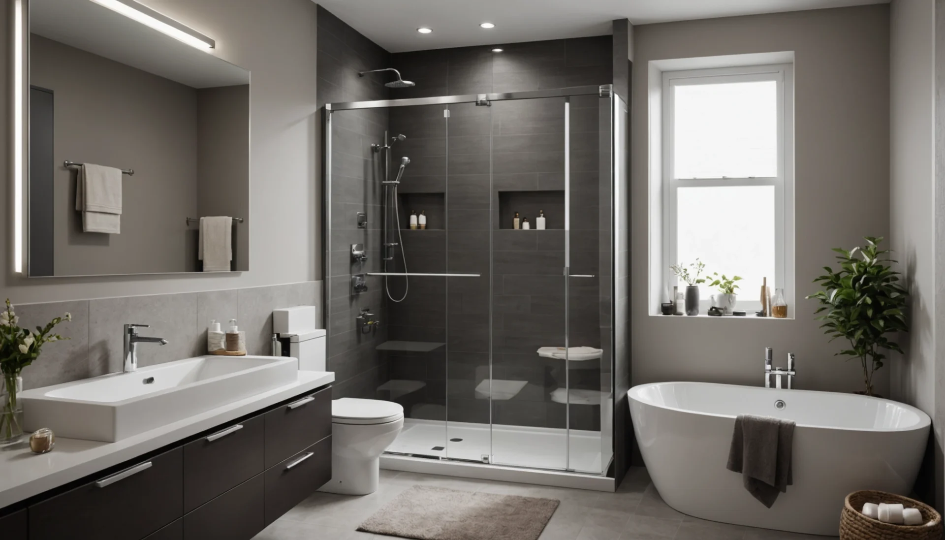 baignoire-douche pour petite salle de bain